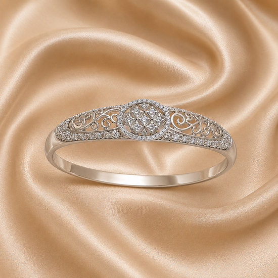 Art Deco Moissanite Bangle, Diamond oval Bangle, Vintage Inspired Diamond Bangle, 14K Gold Plated Bangle, Perfect Gift For Women