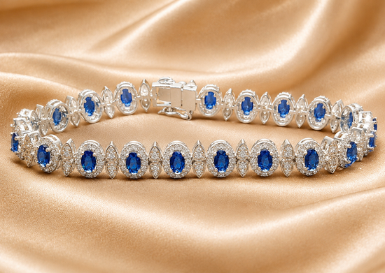 Gemstone Tennis Bracelet, Moissanite Bracelet, Alternate Diamond Bracelet, Multistone Bracelets, Tennis Bracelet, Classic Bracelet for Women