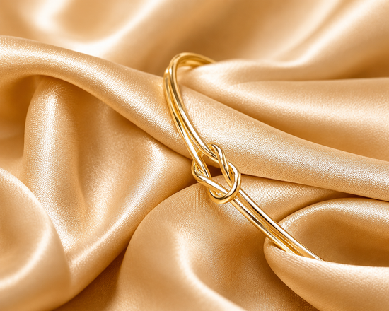 Knot Bangle for Women • Gold Knot Bangle • Love Knot Statement Bangle Bracelet for Women • Infinity Love Knot • Perfect Gift for Women
