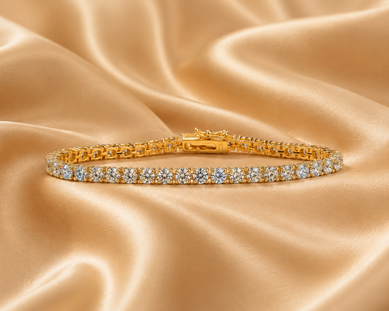 MOISSANITE TENNIS BRACELET,  Moissanite Diamond Tennis Bracelet, Sterling Silver Diamond Bracelet, Wedding Tennis Bracelet, Gift For Her