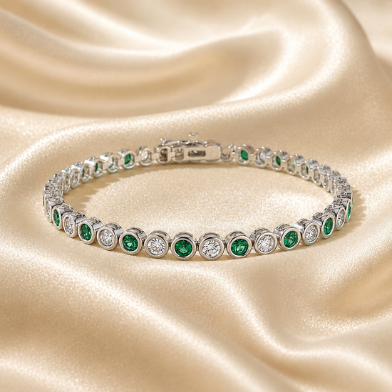 Moissanite Tennis Bracelet For Women, 3 MM Round Cut Moissanite Bezel Set Bracelet, Wedding Bracelet Gift, Valentines day Gift