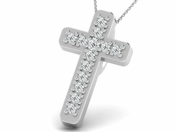 Diamond Cross, Handmade Necklace, 925 Cross Necklace, Cross Necklace, Cross Necklace, Moissanite Cross,  925 sterling Diamond Cross Pendant