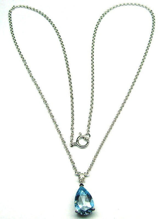 PEAR CUT TOPAZ Necklace ·Teardrop Necklace ·October Birthstone Necklace ·Silver Topaz Necklace · Bridal Pendant Necklace · Bridesmaid Gifts