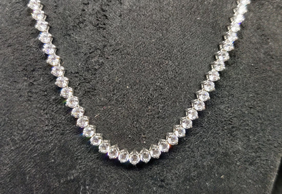 5.00 Carat Diamond Tennis Necklace • Single Row Diamond Necklace for Women • Shared Prong Necklace • Anniversary Gift for Women