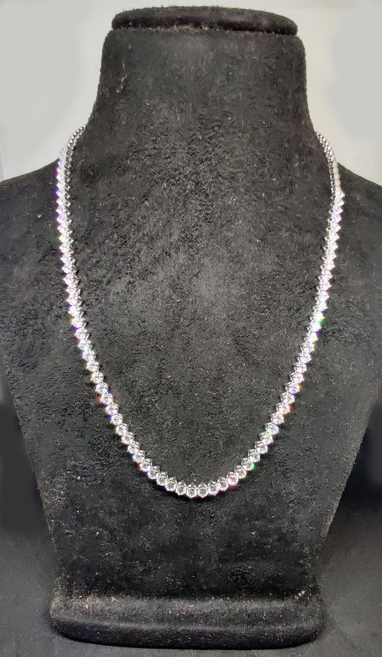 5.00 Carat Diamond Tennis Necklace • Single Row Diamond Necklace for Women • Shared Prong Necklace • Anniversary Gift for Women