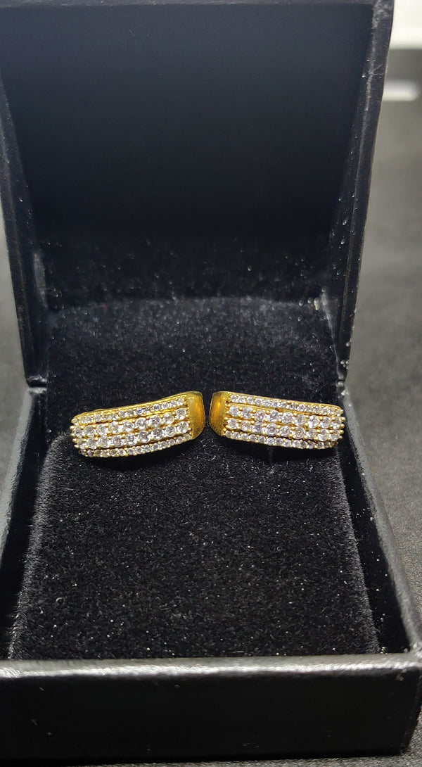 1.0 CARAT DIAMOND HOOP Earrings In 925 Sterling Silver, Diamond Hoop Earrings , Wedding Hoop Earrings for Her, Gift For Her,Diamond Earrings