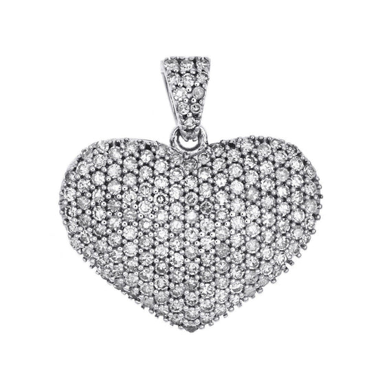 925 STERLING SILVER PAVE Heart Hip Hop Moissanite Diamond Pendant With Rope Chain,Hip Hop Pendant,Hip Hop Jewelry,Diamond Heart Pendant Gift