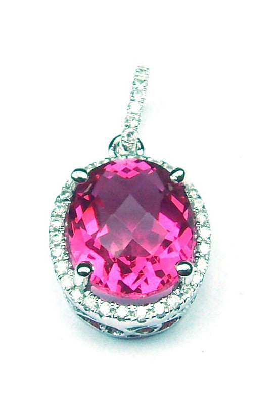 2.0 CT Big Ruby Diamond Pendant Necklace With 10kt Gold Plated Over Silver, Ruby Diamond Drop Pendant,Gift For Her,14k Gold Plated Over