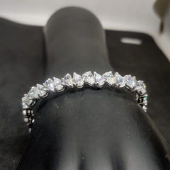 Pear Shape Diamond Tennis Bracelet , Diamond Bracelet , Sterling Silver Tennis Bracelet, Wedding Diamond Bracelet, Anniversary Gift For Her
