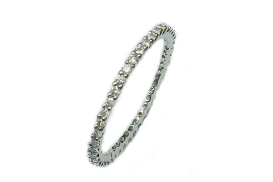 1.0 CT Full Eternity Round Diamond Eternity Band,Full Eternity Ring,Diamond Wedding Ring,Anniversary Ring,925 Sterling Silver Ring, Gift