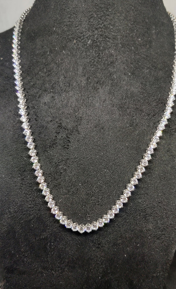 5.00 Carat Diamond Tennis Necklace • Single Row Diamond Necklace for Women • Shared Prong Necklace • Anniversary Gift for Women