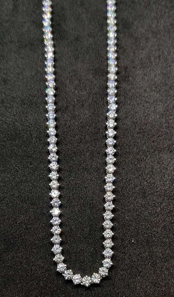 5.00 Carat Diamond Tennis Necklace • Single Row Diamond Necklace for Women • Shared Prong Necklace • Anniversary Gift for Women