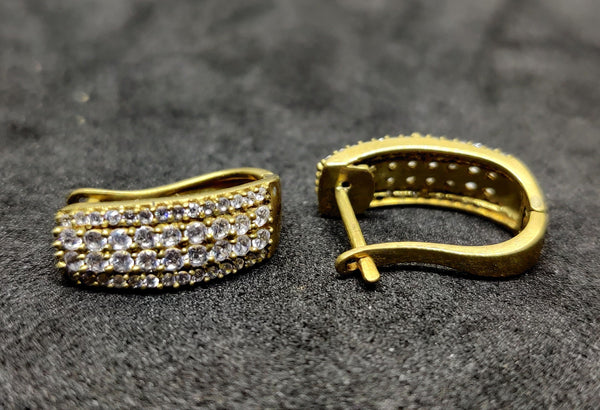 1.0 CARAT DIAMOND HOOP Earrings In 925 Sterling Silver, Diamond Hoop Earrings , Wedding Hoop Earrings for Her, Gift For Her,Diamond Earrings
