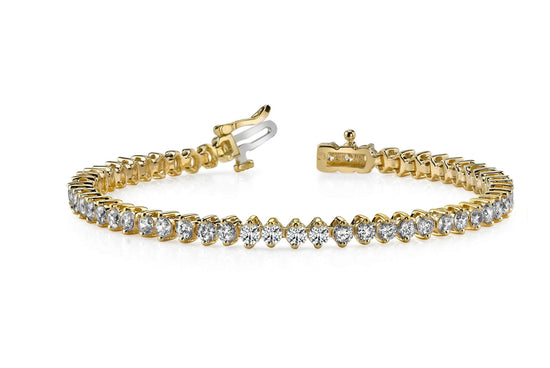 5.0CT Moissanite Diamond Tennis Bracelet, Two Prong Setted Diamond Tennis Bracelet, Classic Tennis Bracelet, Perfect Gift For Women