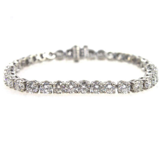 5.0CT Moissanite Diamond Tennis Bracelet, Classic Four Prong Diamond Tennis Bracelet, 14KT White Gold Plated Bracelet For Women Perfect Gift