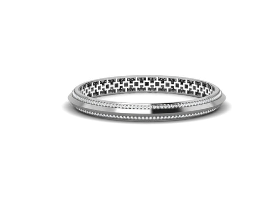 Handmade Moissanite Bangle Bracelet for Women • 3Ct Classic Full Eternity Diamond Bangle • 14KT Gold Over Sterling Silver •