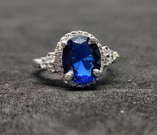 3.50 CT Oval Sapphire Diamond Engagement Ring, Anniversary Gift/Bridal Jewelry/Engagemet Ring/Wedding Promise Ring/On Sell Ring Gift for Her