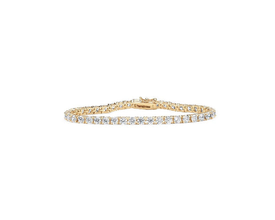 5.0CT Diamond Tennis Bracelet With 14kt Gold Finish, Tennis Bracelets, Sterling Silver Bracelets For women, Moissanite Bracelets, Gift