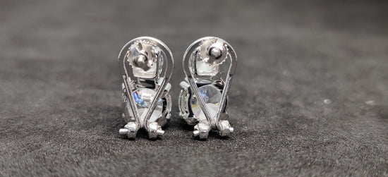 Moissanite Diamond Stud Earrings For Her, 925 Sterlingh Silver, 14k White Gold Plated, Moissanite Studs Earrings, Handmade Earrings