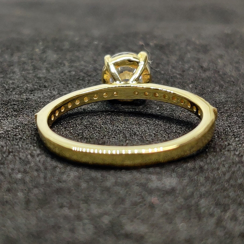 2Ct Moissanite Ring, Round Brilliant Cut Wedding Ring, Stimulant Diamond Ring, Round Solitaire Ring, Pave Set Diamond Ring, CZ Diamond Ring