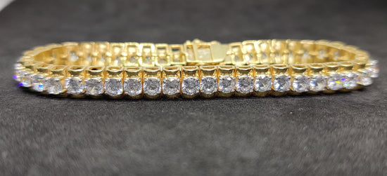 Moissanite Tennis Bracelet, Diamond Tennis Necklace, Moissanite Round Tennis Bracelet in Sterling Silver, Engagement Bracelet , Gift For Her