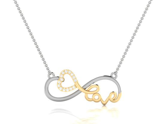 INFINITY SILVER NECKLACE Heart Pendant,Infinity Necklace With Heart,Love Necklace,Infinite Necklace,Heart Bar Necklace,Mother&