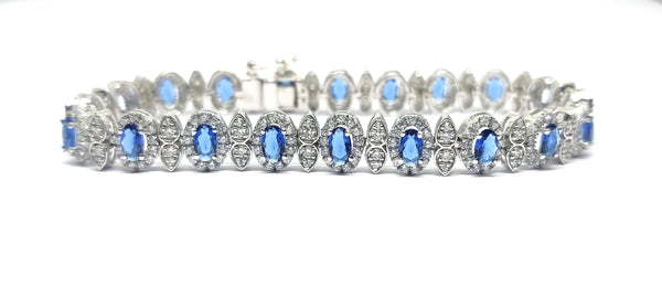 Gemstone Tennis Bracelet, Moissanite Bracelet, Alternate Diamond Bracelet, Multistone Bracelets, Tennis Bracelet, Classic Bracelet for Women