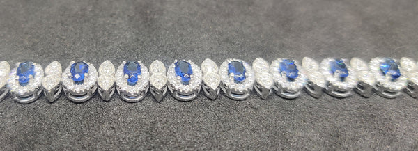 Gemstone Tennis Bracelet, Moissanite Bracelet, Alternate Diamond Bracelet, Multistone Bracelets, Tennis Bracelet, Classic Bracelet for Women