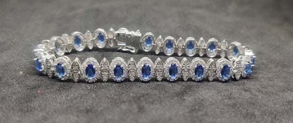 Gemstone Tennis Bracelet, Moissanite Bracelet, Alternate Diamond Bracelet, Multistone Bracelets, Tennis Bracelet, Classic Bracelet for Women