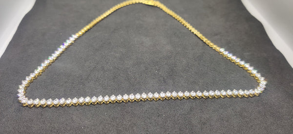 MOISSANITE DIAMOND TENNIS Necklace 3mm Round Diamonds, moissanite necklace, moissanite tennis necklace, diamond tennis necklace,Gift For Her