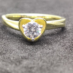 1.0 Carat Heart Shape Ring In Sterling Silver, Diamond Ring, Silver Diamond Ring, Gift For Her, Wedding Gift,Rings, Sterling silver Ring