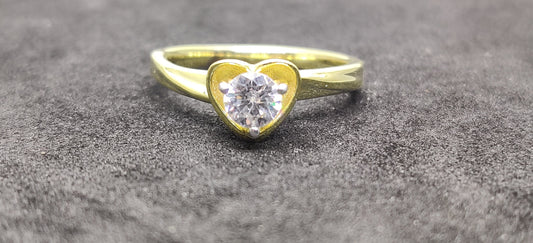 1.0 Carat Heart Shape Ring In Sterling Silver, Diamond Ring, Silver Diamond Ring, Gift For Her, Wedding Gift,Rings, Sterling silver Ring