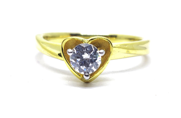 1.0 Carat Heart Shape Ring In Sterling Silver, Diamond Ring, Silver Diamond Ring, Gift For Her, Wedding Gift,Rings, Sterling silver Ring