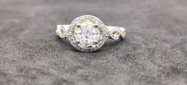 1.50 Carat Marquise and Round Shape diamonds Ring , Sterling Silver Ring, Diamond Ring, CZ Diamonds Ring, Gift For Her