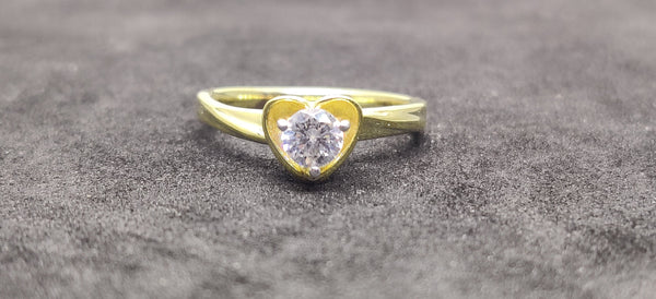1.0 Carat Heart Shape Ring In Sterling Silver, Diamond Ring, Silver Diamond Ring, Gift For Her, Wedding Gift,Rings, Sterling silver Ring