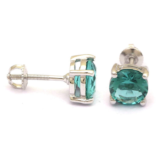 TOPAZ STUD EARRINGS,  Blue Topaz Prong Set Stud Earrings, Sterling Silver Stud Earrings,Sterling silver earrings, Topaz Jewelry,Gift For Her