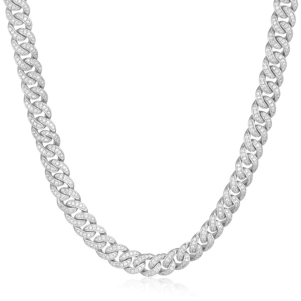 8MM-14MM Cuban Link Chain • Moissanite Diamond Luxury Hip Hop Necklace with 14K Gold Finish • Drip Chain for Men/Women • Perfect Gift