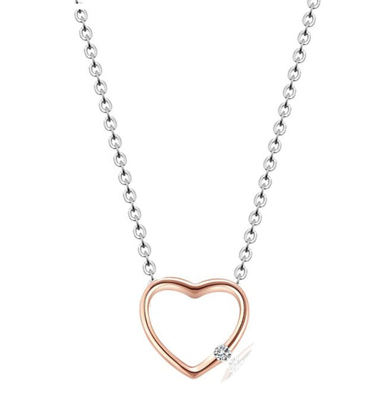14kt Rose gold Finish Heart Shape Pendant, Sterling Silver Heart Shape Pendant, Plain Heart Pendant Simple Heart Pendant, Mother&