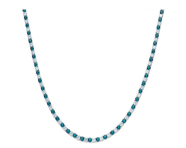 Emerald Tennis Necklace • Classic Four-Prong Gemstone and Moissanite Necklace • Birthstone Jewelry • Perfect Gift