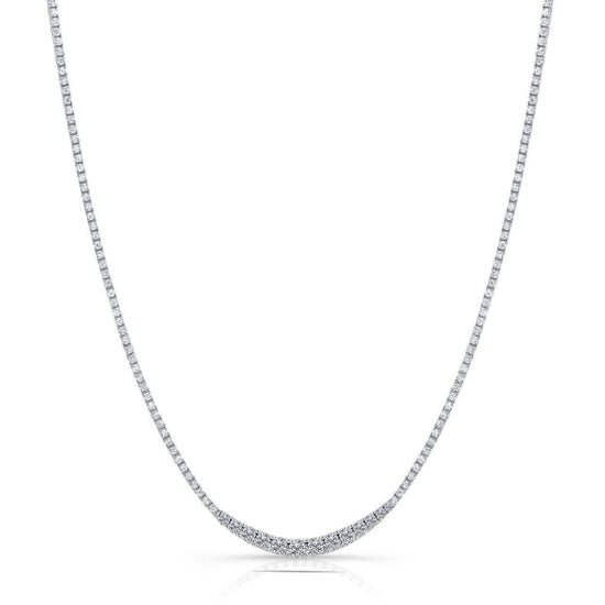 DIAMOND TENNIS NECKLACE, Moissanite Diamond Tennis Necklace With 14kt White gold finish, moissanite necklace, moissanite tennis necklace