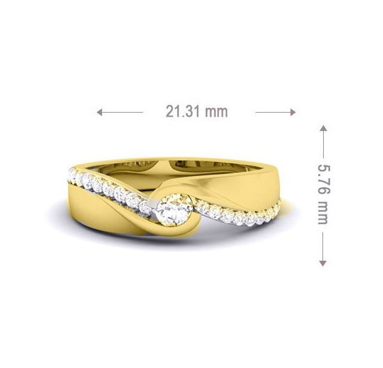 Moissanite And Diamond Ring, Engagement Wedding Band Ring, 14k Yellow Gold Plated, Handmade Ring, 925 Sterling Silver, Gift For Her