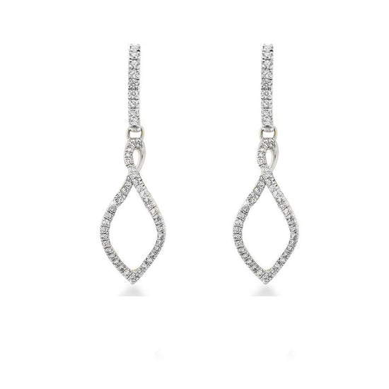 Real Moissanite Drop Earrings, Diamond Earrings, Wedding Earrings/Sterling Silver Earrings