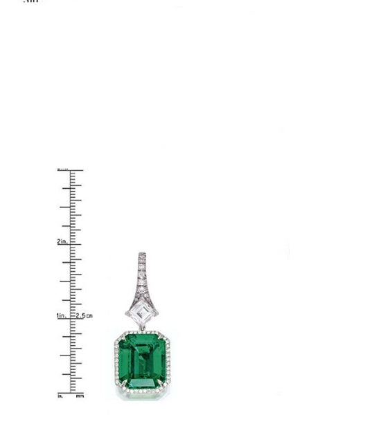 2.0 CARAT GREEN EMERALD Cut Diamond Earrings For Her In Sterling Silver, Diamond Dangle Earrings, Emerald Earrings, Sterling Silver Earrings