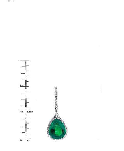 1.50 CT PEAR EMERALD  Diamond Dangle Drop Earrings With 14K White Gold Finish, Handmade Earrings, Diamond Earring, Emerald Earrins, Earrings
