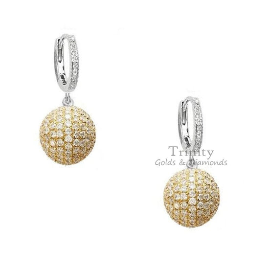 Disco Ball Earrings, Moissanite Diamond dangle earrings, Dangle drop earrings, Minimalist earring, earrings Dangle, Bridesmaid earrings