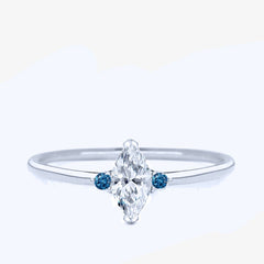 Marquise And Round Cut, Green Emerald And Diamond Women's Ring, 925 sterling Silver, Handmade Ring, Halo Ring, 14K White Gold Plated