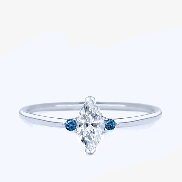 Marquise And Round Cut, Green Emerald And Diamond Women's Ring, 925 sterling Silver, Handmade Ring, Halo Ring, 14K White Gold Plated