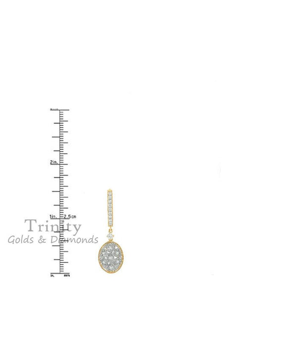 10kt gold Finish Diamond Earrings, Sterling Silver Moissanite Earrings, Dangle Drop Earrings,Screw Black Diamond Earrings, Mother's day Gift