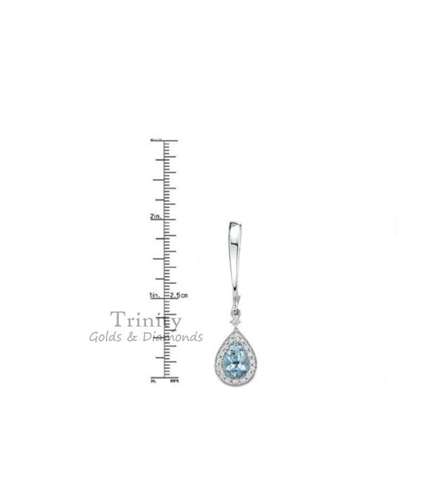 TOPAZ WEDDING EARRINGS/ Sterling Silver Topaz Diamond Earrings / November Birthstone Earrings Jewelry / Gift for Her,Wedding Earrings,Gifts