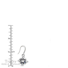 2.0CT Moissanite Dangle Earrings, Simple Dangle Earrings, Diamond Dangle Earring, Diamond Drop Earrings, Everyday Use Dangle Earrings, Gifts